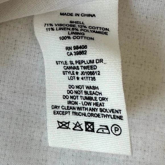 Theory Ivory Linen A-Line Dress - Picture 7 of 10